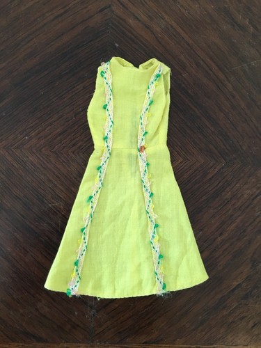 Vintage ancienne robe jaune - vintage,