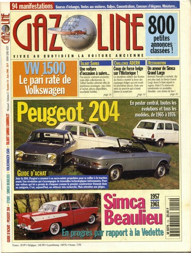 Gazoline 1996 peugeot - n°14, 06/1996