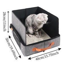 Bac à litière pliable pour