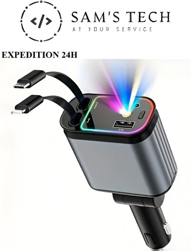 Chargeur voiture 1 - 4, en