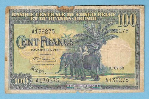Billet congo belge - du, ,