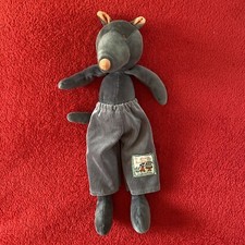 ?? DOUDOU PELUCHE MOULIN ROTY LOUP LA GRANDE FAMILLE GRIS ANTHRACITE 35 CM