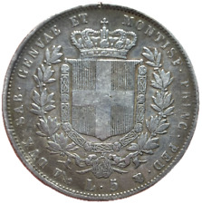 #14367 - ITALIE - Victor Emmanuel II (1861/1878) - 5 LIRES 1854 P (ancre), Gènes