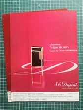 788 belle PUBLICITE ANCIENNE circa 1970 briquet or laque chine Dupont orfèvres