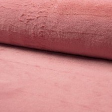 Tissu En Fausse Fourrure Super Doux En Velours Court - ROSE PINK