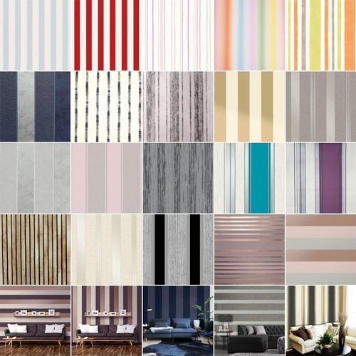 Papier peint rayé chic pour - papier,