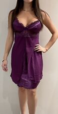 Nuisette Peignoir Lingerie ♥ S / M Neuf Satinée Violette Luxe