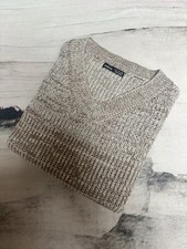 Sweat/pull Shein taille xs col V marron et blanc femme