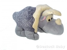 Doudou peluche RHINOCEROS gris