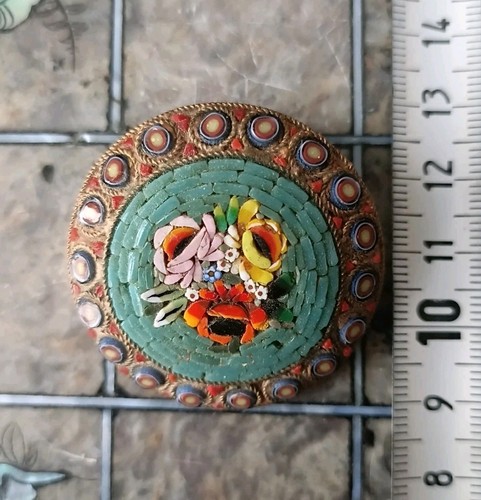 Broche métal mosaïque - broche, en