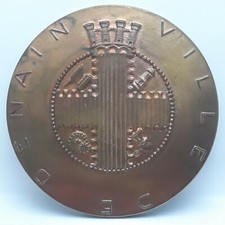 Médaille Ville de Denain Bronze Frappe non patinée Le Médaillier Franklin (R35)