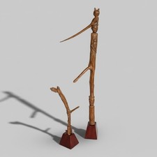 Two Carved Wood Fertility