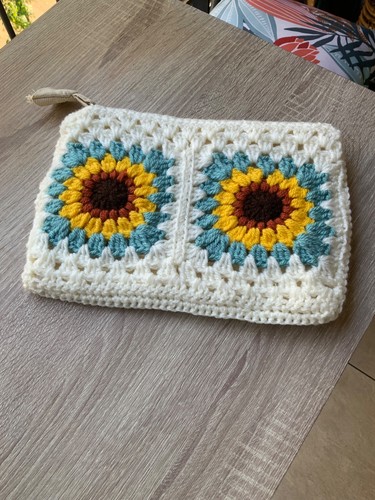 Pochette granny tournesols - pochette,