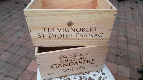 Caisses vin vides en bois - 2,
