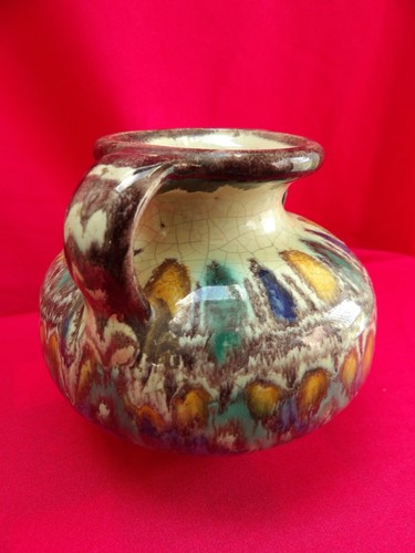 Ancien gres flamme vase - gres,