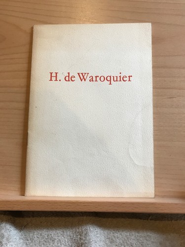 Waroquier plaquette - h., de