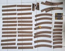 FLEISCHMANN PROFI HO 45 RAIL BALASTE DROITS ,COURBE ,AIGUILLAGES