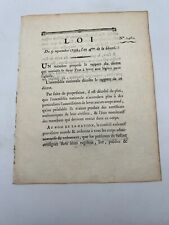 Loi du 9 septembre 1792