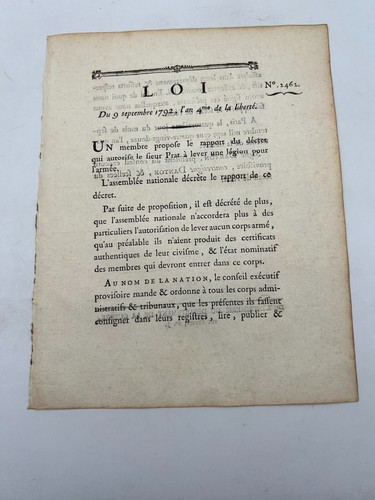 Loi septembre 1792 - du,