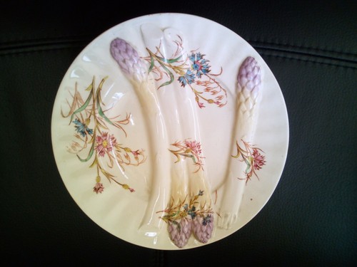 Assiette asperges decor - a,