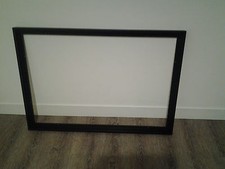 Encadrement Caisse américaine en bois ,Finition Satinée Noire,Format Panoramique