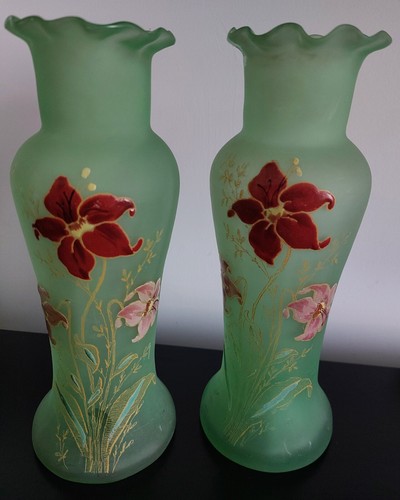 Paire vases legras - de,