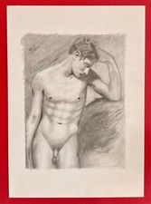 Dessin Pastel, Homme Nu ( Mâle Nude) , Par Jim Read