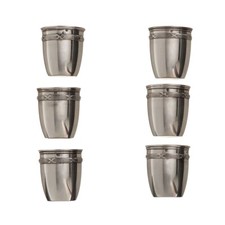 6 Anciens Gobelets Métal