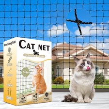 Filet Chat Balcon 3x4m Filet de Protection Chat avec Corde de Fixation Serre-...
