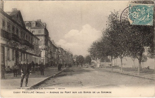 Old postcard pauillac - postcard, pauillac-avenue