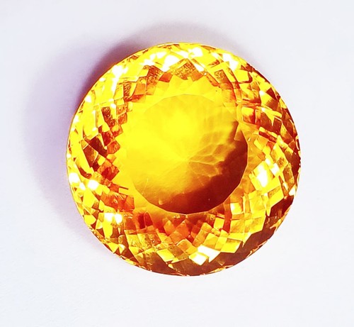 Citrine naturelle taille ronde - naturelle,