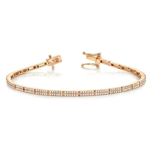 Diamant double rangée - diamant, tennis