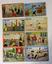 LOT 8 TELECARTES PREPAYEES TINTIN
