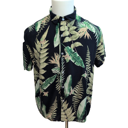 Chemise hawaïenne noire - chemise,