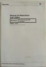 Manuel de réparation VW GOLF 1998 Boîte mécanique 02K à 5 vitesses