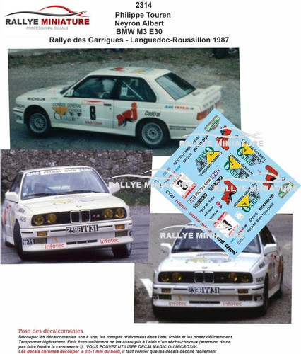 Decals ref 2314 bmw m3 - ref,