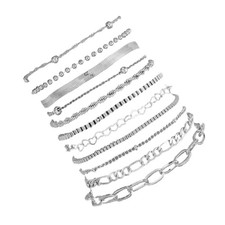 11 PCS Chaîne Bracelets Acier