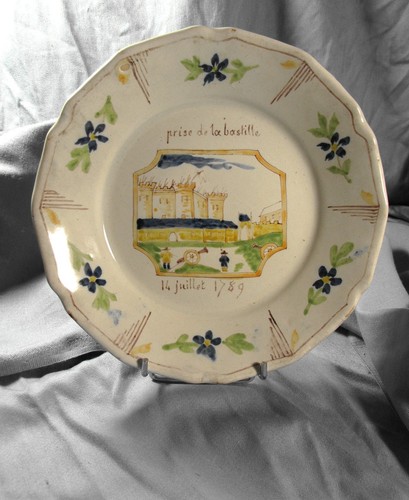 Assiette faïence nevers - assiette,