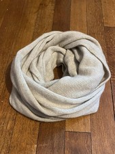 ECHARPE TUBE DOUBLE TOUR DE COU SNOOD PUR CACHEMIRE BEIGE ÉRIC BOMPARD UNISEXE