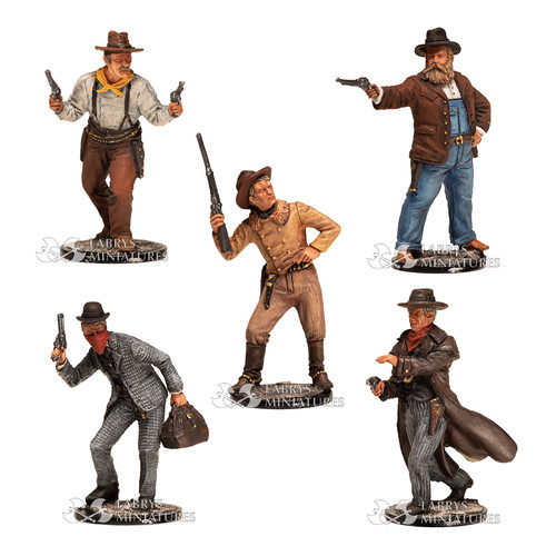 Lot figurines cowboys - de, 5