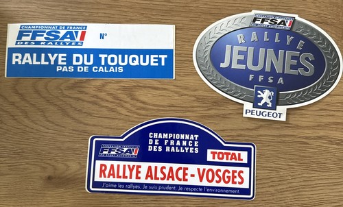 Lot autocollants ffsa rallye - autocollants,