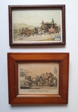 2 tableaux chaise de poste anglaise par Vernet + musee postal