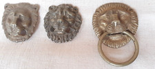 3 poignées tête de lion en