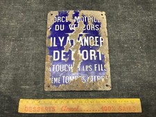 Ancienne plaque émaillée , force motrice du Vercors danger de mort 