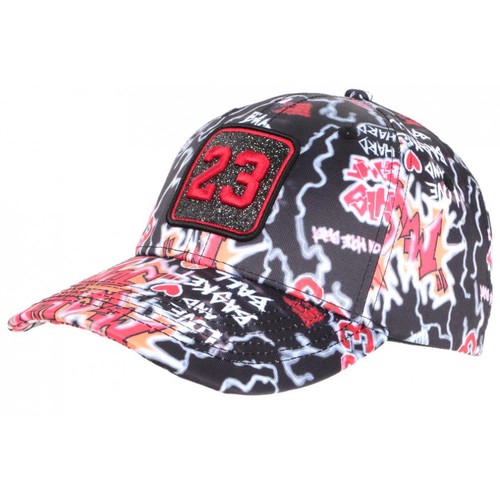 Casquette noire rouge - 23,