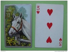 carte à jouer ancienne de collection : cheval