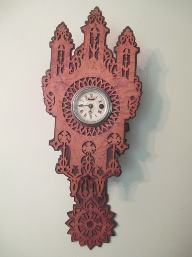 Antique gothic wall - gothic, clock