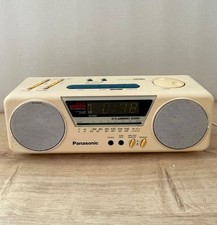 Vintage Panasonic Alarm RadioModel No.  RC-X210 - Stereo Clock Cream Working