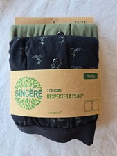 2 caleçons noir et vert taille 6/XXL marque Sincère Label Oeko-Tex
