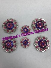 Western Saddle Set Of Conchos With Screws Bling